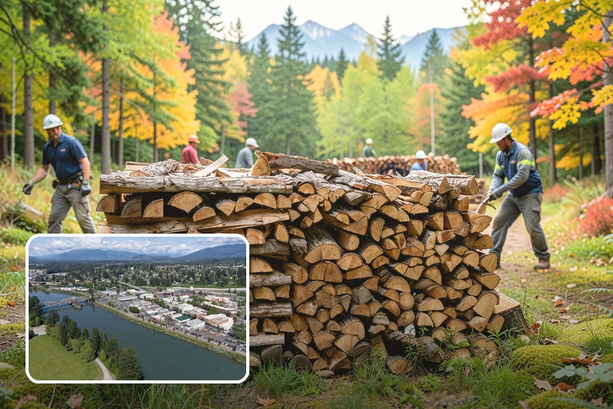 Portable Log Splitting in Mount Vernon, WA - Brings the splitter to the wood, not the other way around