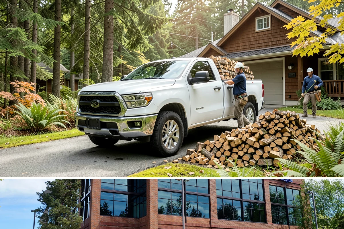 Portable Log Splitting in Mountlake Terrace, Snohomish County, WA - Frequently booked after fall and winter storms scatter downed wood, though it is available whenever logs need splitting.