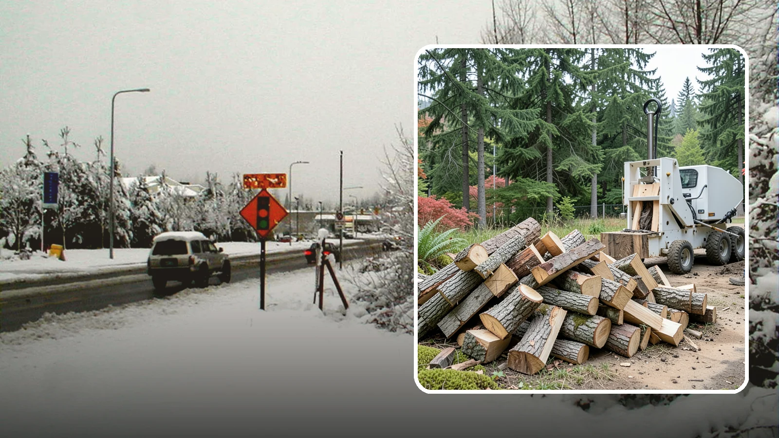 Portable Log Splitting in Newcastle, King County, WA - We bring a portable splitter directly to your property to process logs wherever they landed.