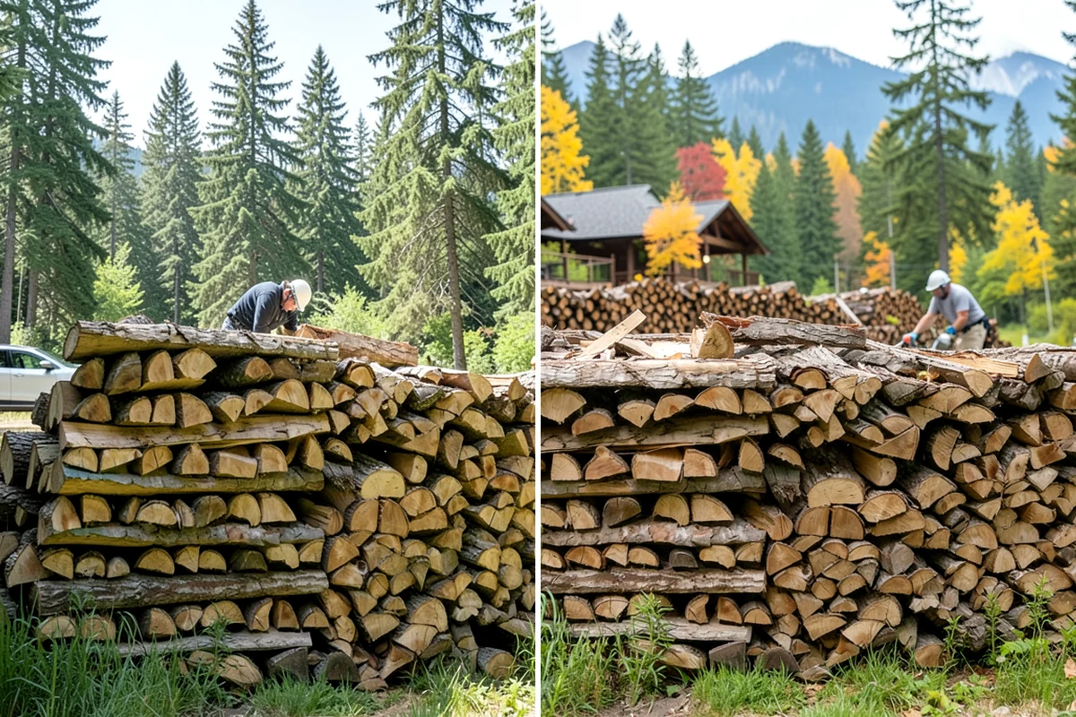 Portable Log Splitting in Normandy Park, King County, WA - Locate the logs and plan portable equipment access