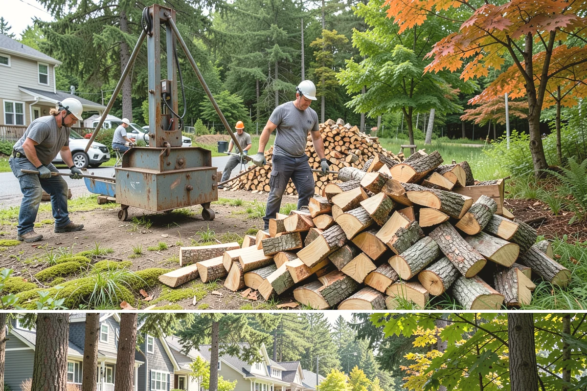 Portable Log Splitting in Normandy Park, King County, WA - Frequently booked after fall and winter storms scatter downed wood, though it is available whenever logs need splitting.