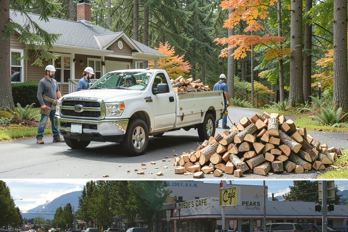 Portable Log Splitting in North Bend, King County, WA - Frequently booked after fall and winter storms scatter downed wood, though it is available whenever logs need splitting.
