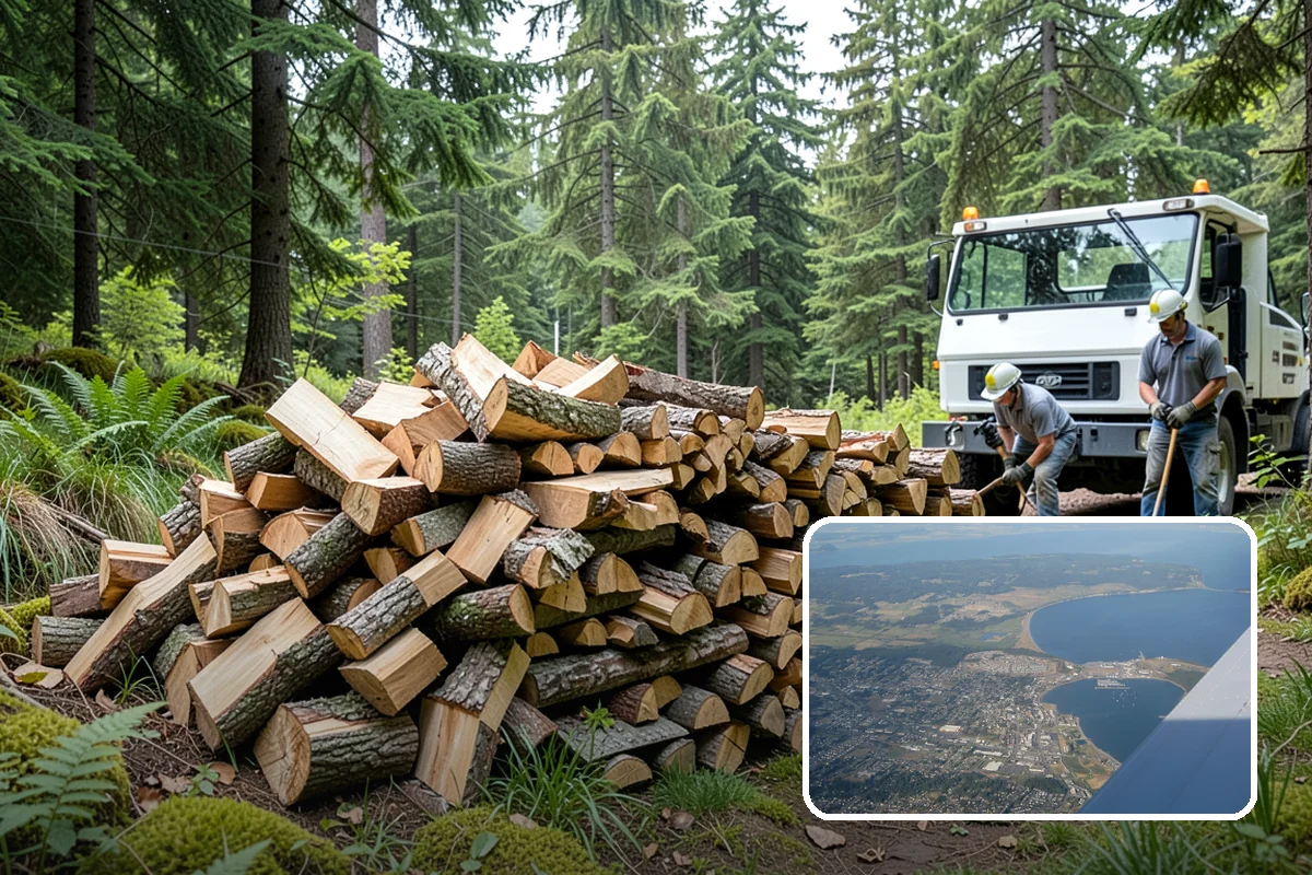 Portable Log Splitting in Oak Harbor, Island County, WA - Brings the splitter to the wood, not the other way around