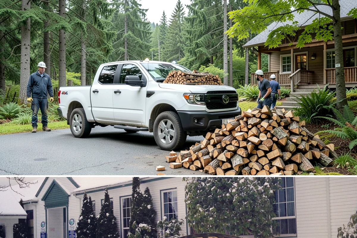 Portable Log Splitting in Pacific, King County, WA - Frequently booked after fall and winter storms scatter downed wood, though it is available whenever logs need splitting.