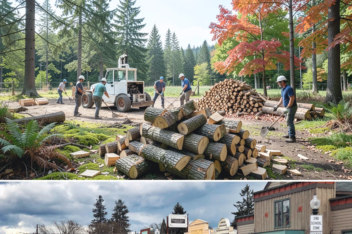 Portable Log Splitting in Roy, Pierce County, WA - Frequently booked after fall and winter storms scatter downed wood, though it is available whenever logs need splitting.