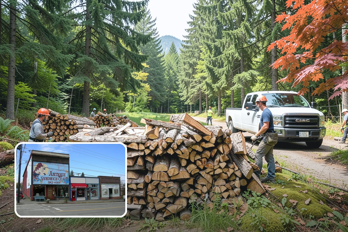 Portable Log Splitting in Ruston, Pierce County, WA - Brings the splitter to the wood, not the other way around