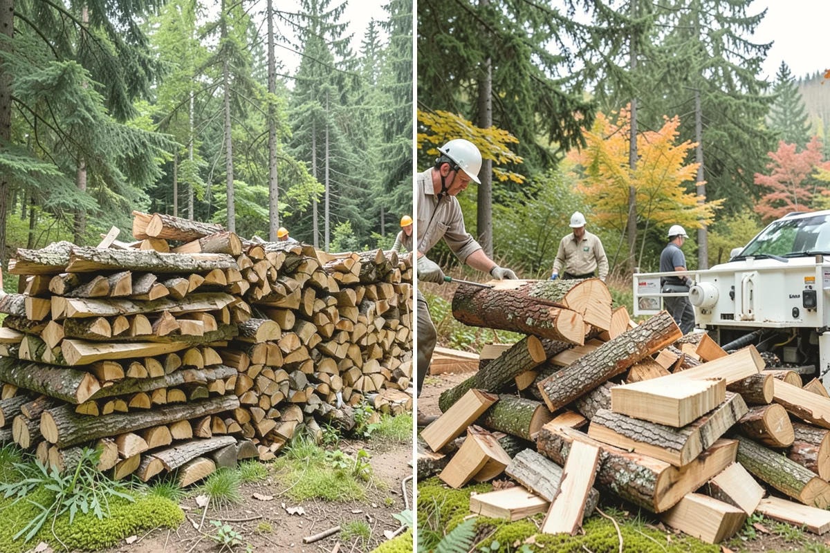 Portable Log Splitting in Ruston, Pierce County, WA - Locate the logs and plan portable equipment access