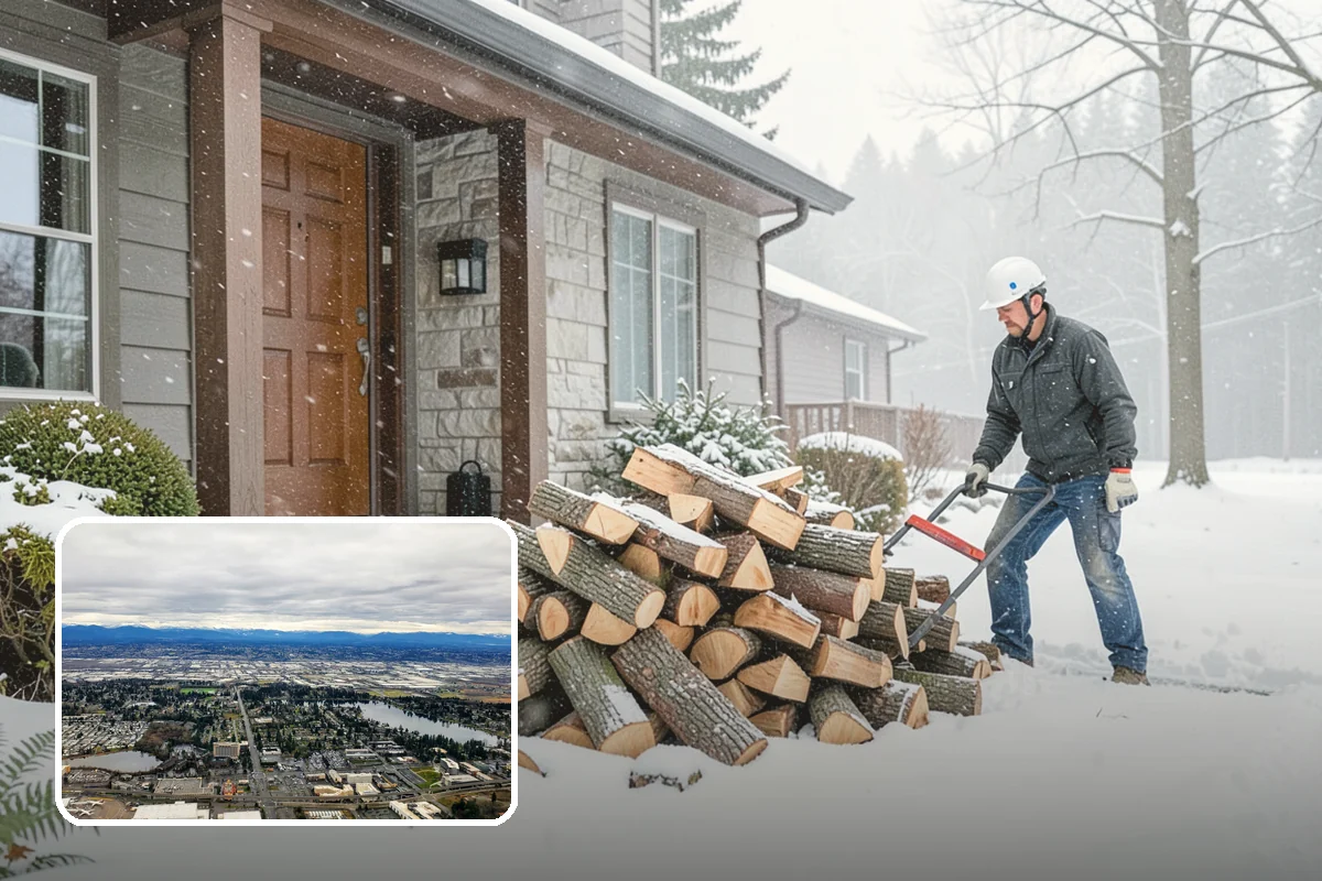 Portable Log Splitting in SeaTac, WA - Brings the splitter to the wood, not the other way around