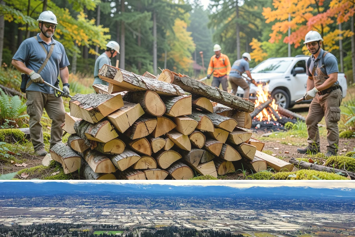 Portable Log Splitting in SeaTac, WA - Frequently booked after fall and winter storms scatter downed wood, though it is available whenever logs need splitting.
