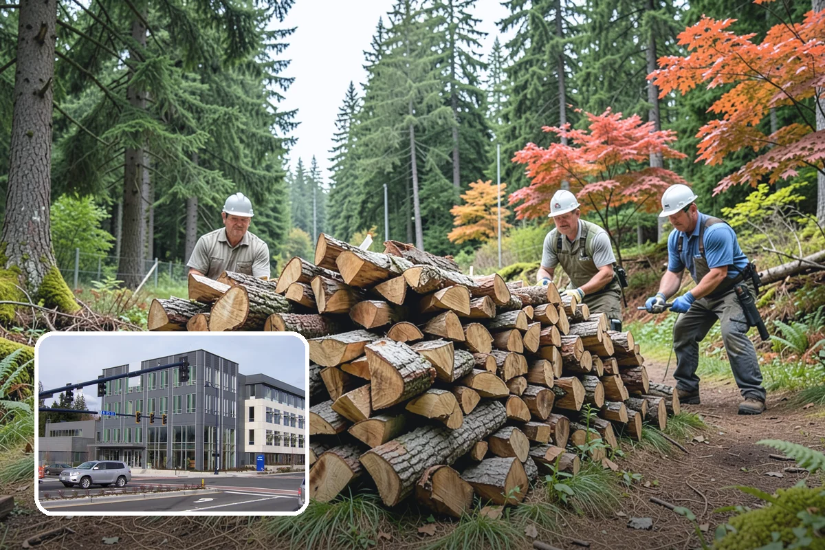 Portable Log Splitting in Shoreline, King County, WA - Brings the splitter to the wood, not the other way around