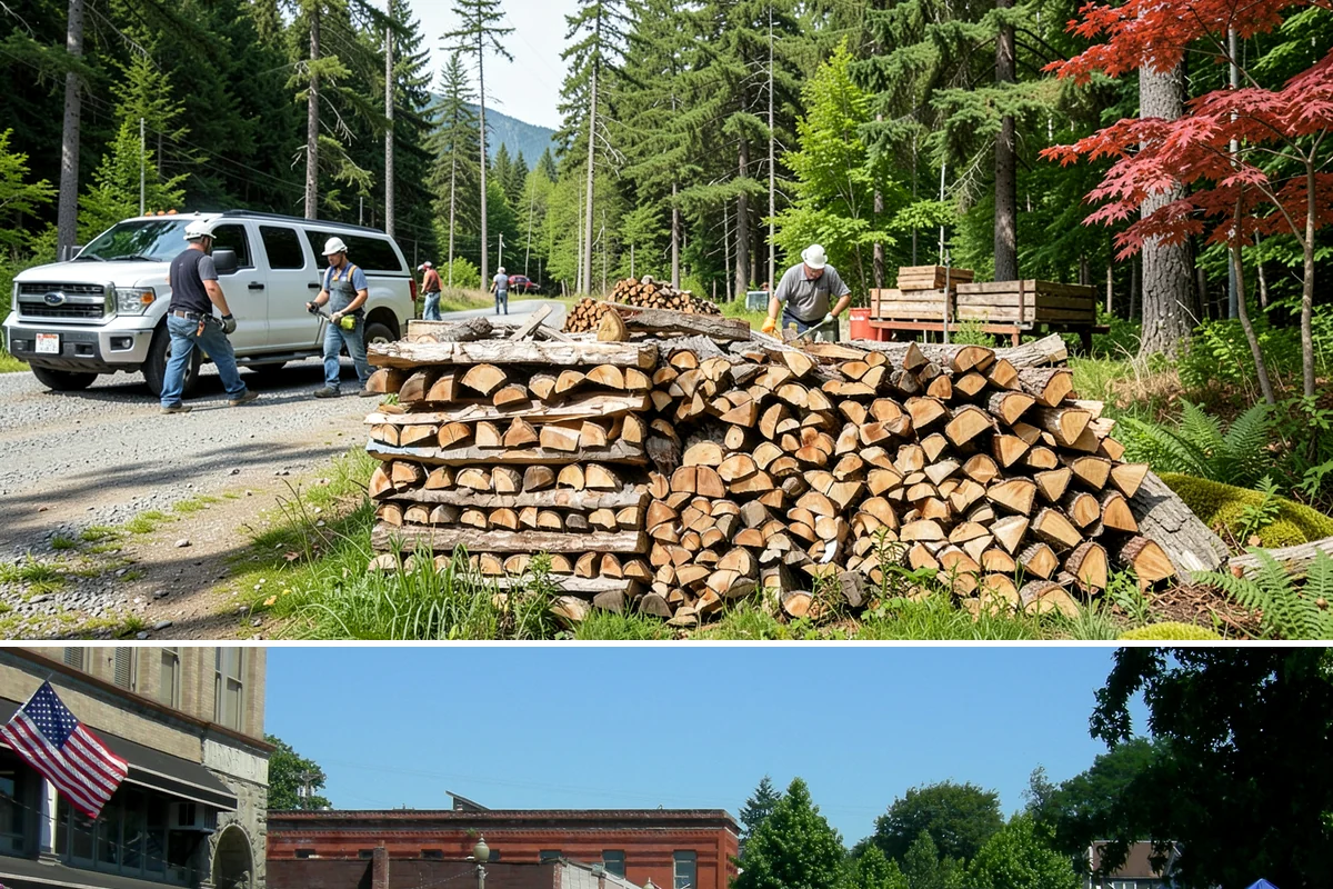 Portable Log Splitting in Snohomish, Snohomish County, WA - Frequently booked after fall and winter storms scatter downed wood, though it is available whenever logs need splitting.