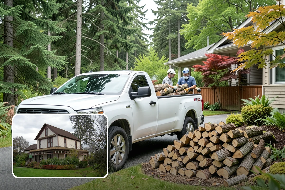 Portable Log Splitting in Sumner, Pierce County, WA - Brings the splitter to the wood, not the other way around