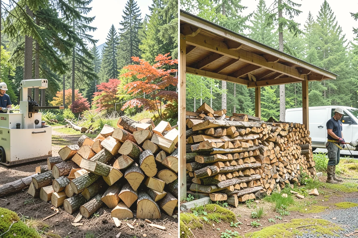 Portable Log Splitting in Tacoma, Pierce County, WA - Locate the logs and plan portable equipment access