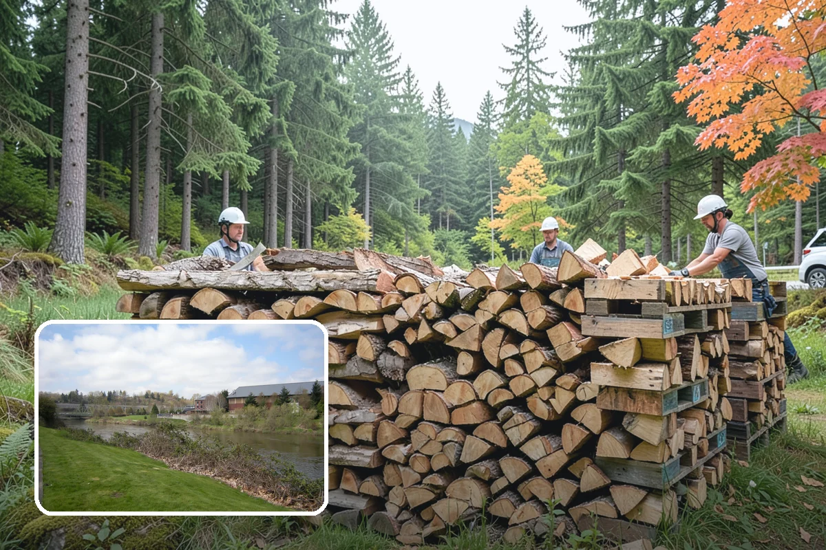Portable Log Splitting in Tukwila, King County, WA - Brings the splitter to the wood, not the other way around