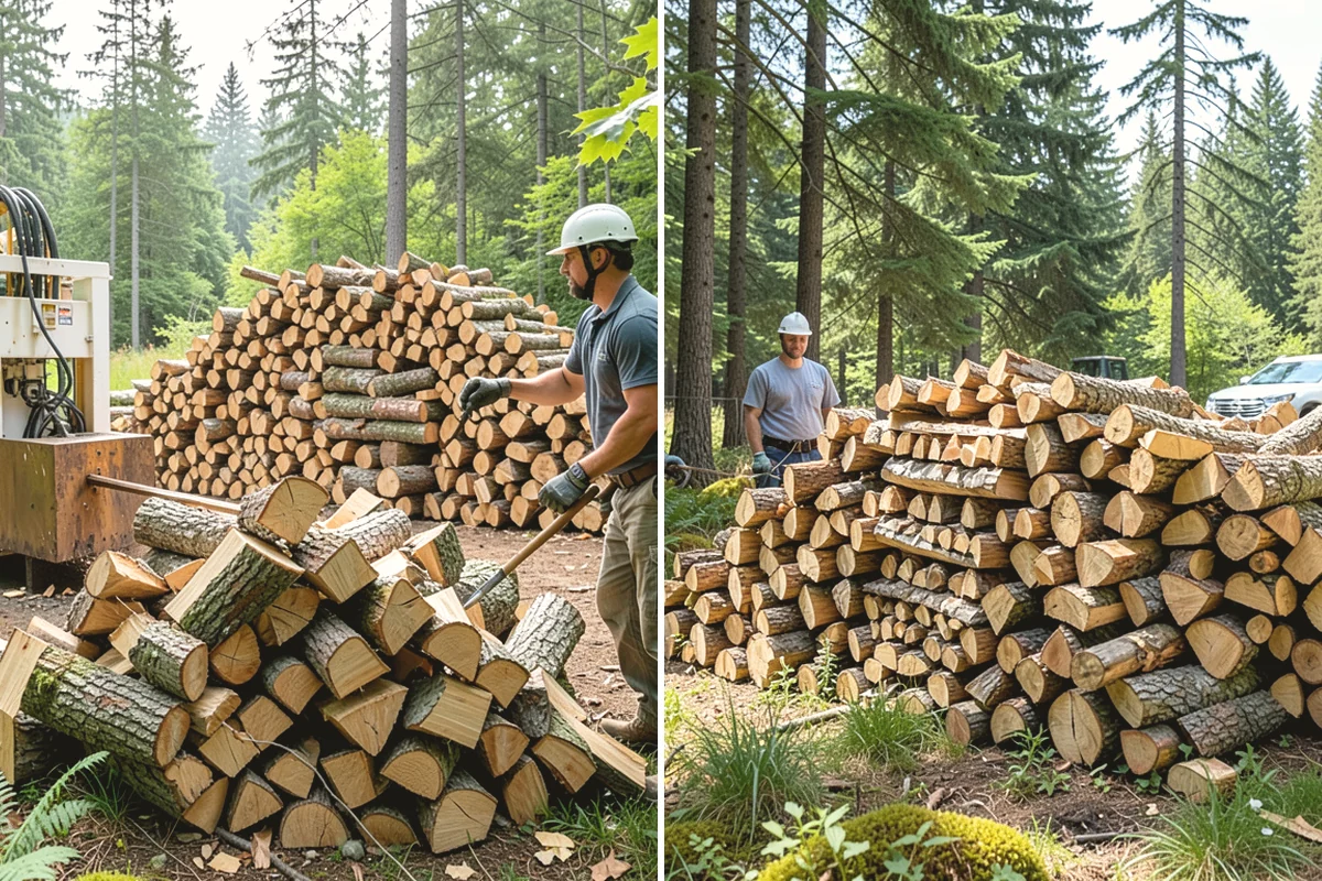 Portable Log Splitting in Tukwila, King County, WA - Locate the logs and plan portable equipment access