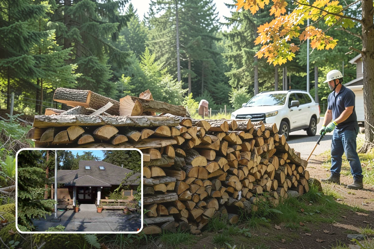 Portable Log Splitting in Yarrow Point, King County, WA - Brings the splitter to the wood, not the other way around