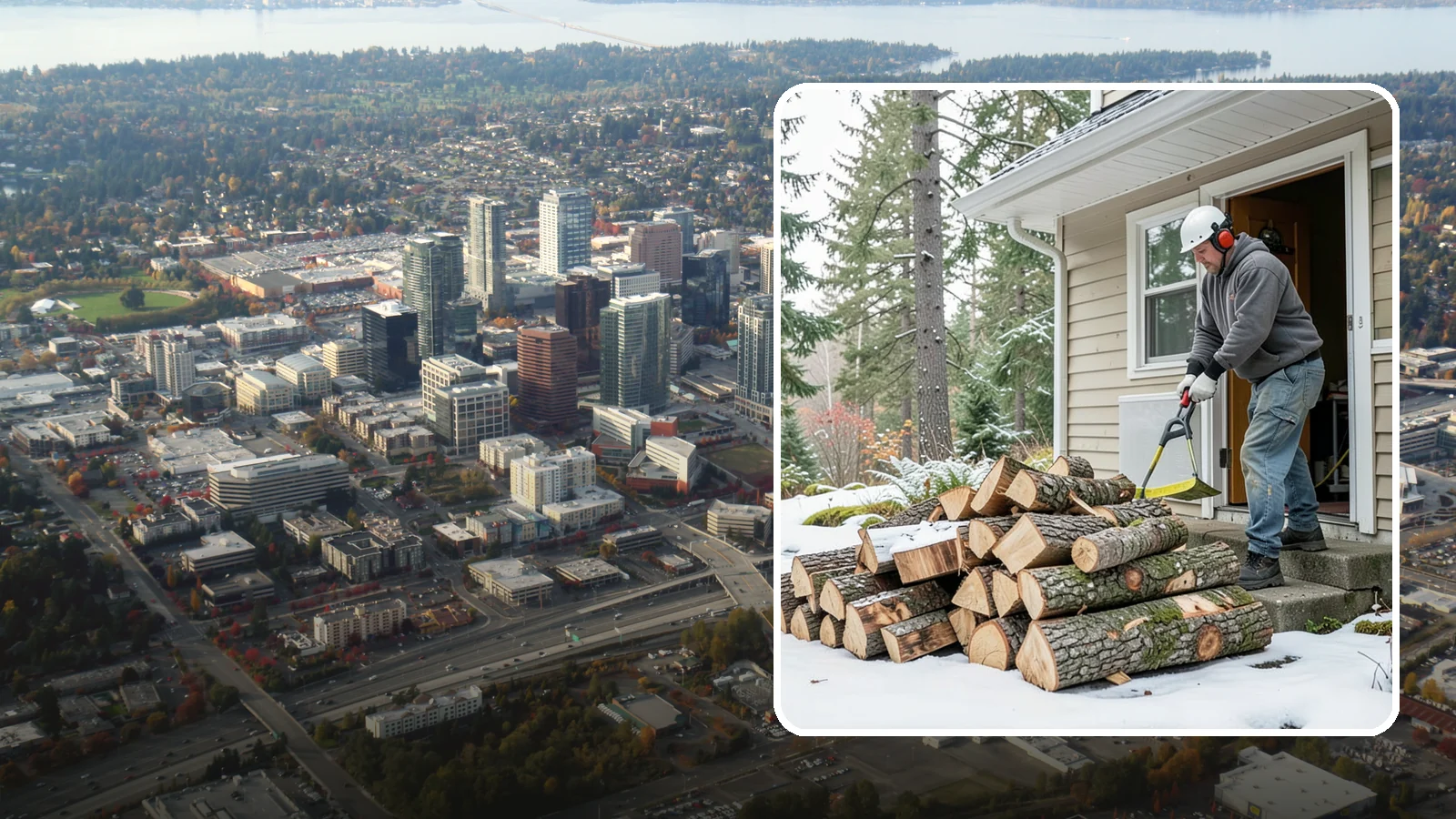 Power Outage Firewood in Bellevue, King County, WA - When the power goes out, we deliver dry, ready-to-burn wood so you can heat your home without the grid.