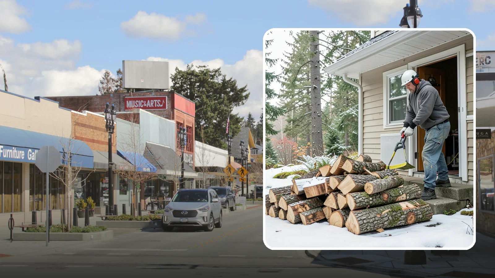 Power Outage Firewood in Bothell, King County, WA - When the power goes out, we deliver dry, ready-to-burn wood so you can heat your home without the grid.