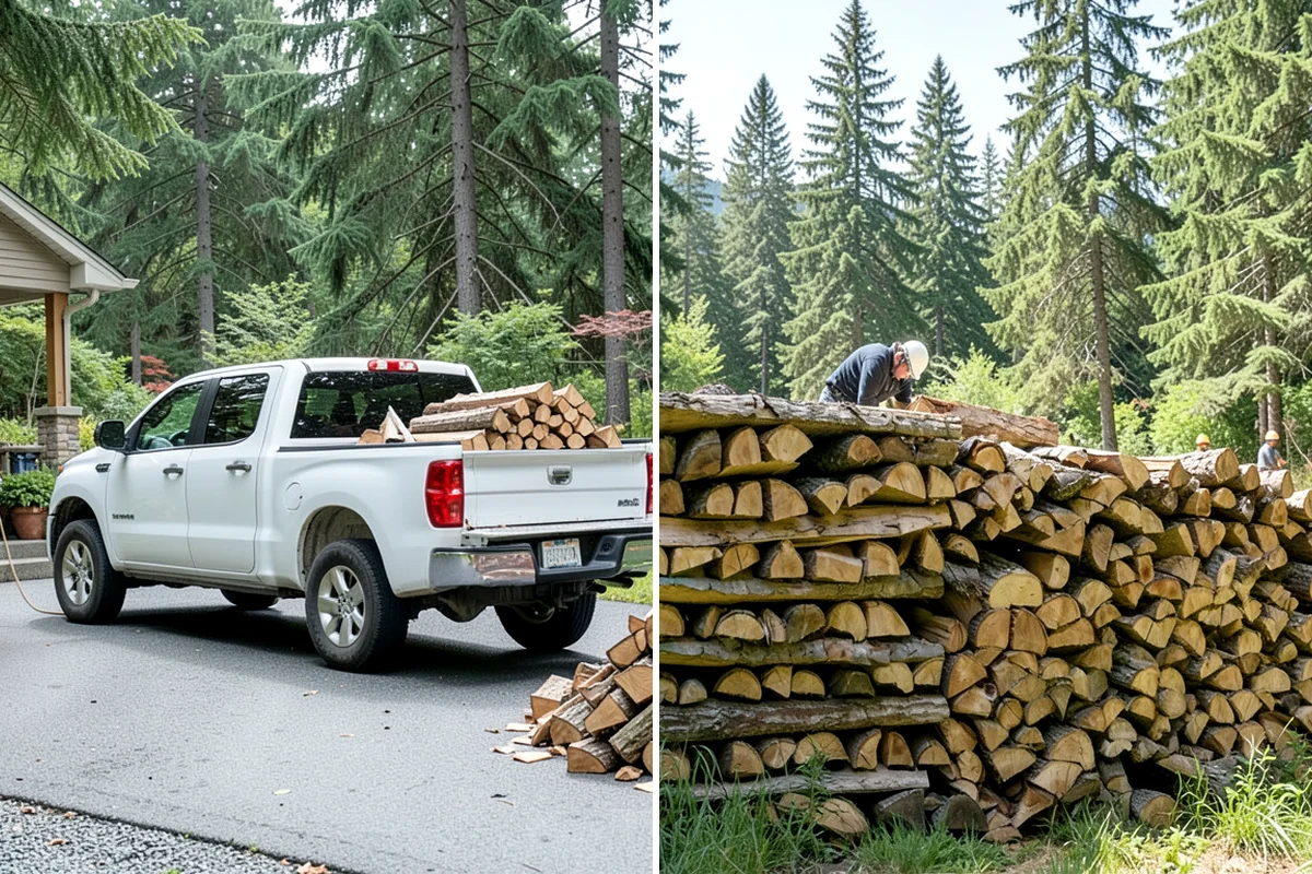 Power Outage Firewood in Puyallup, Pierce County, WA - Confirm your location and how much wood you need
