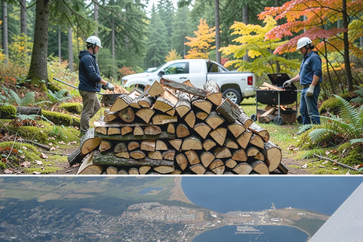 Premium Cooking Wood in Oak Harbor, Island County, WA - Best stocked in late spring ahead of the busy summer grilling season.