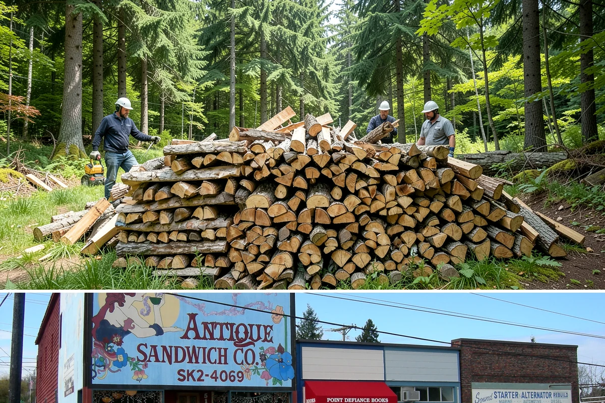 Premium Cooking Wood in Ruston, Pierce County, WA - Best stocked in late spring ahead of the busy summer grilling season.