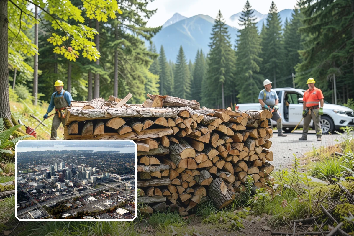 Premium Kiln-Dried Firewood in Bellevue, King County, WA - Extremely low moisture for fast, reliable lighting