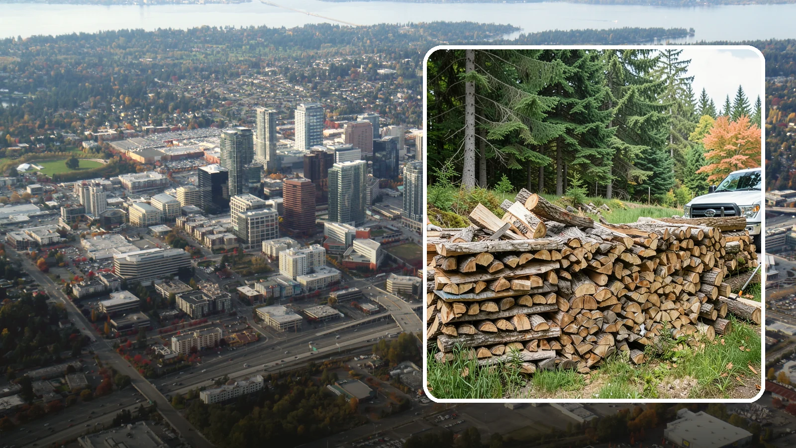 Premium Mixed Firewood in Bellevue, King County, WA - Our premium mixed firewood balances fast-lighting and long-burning wood in one carefully dried load for versatile, all-purpose...