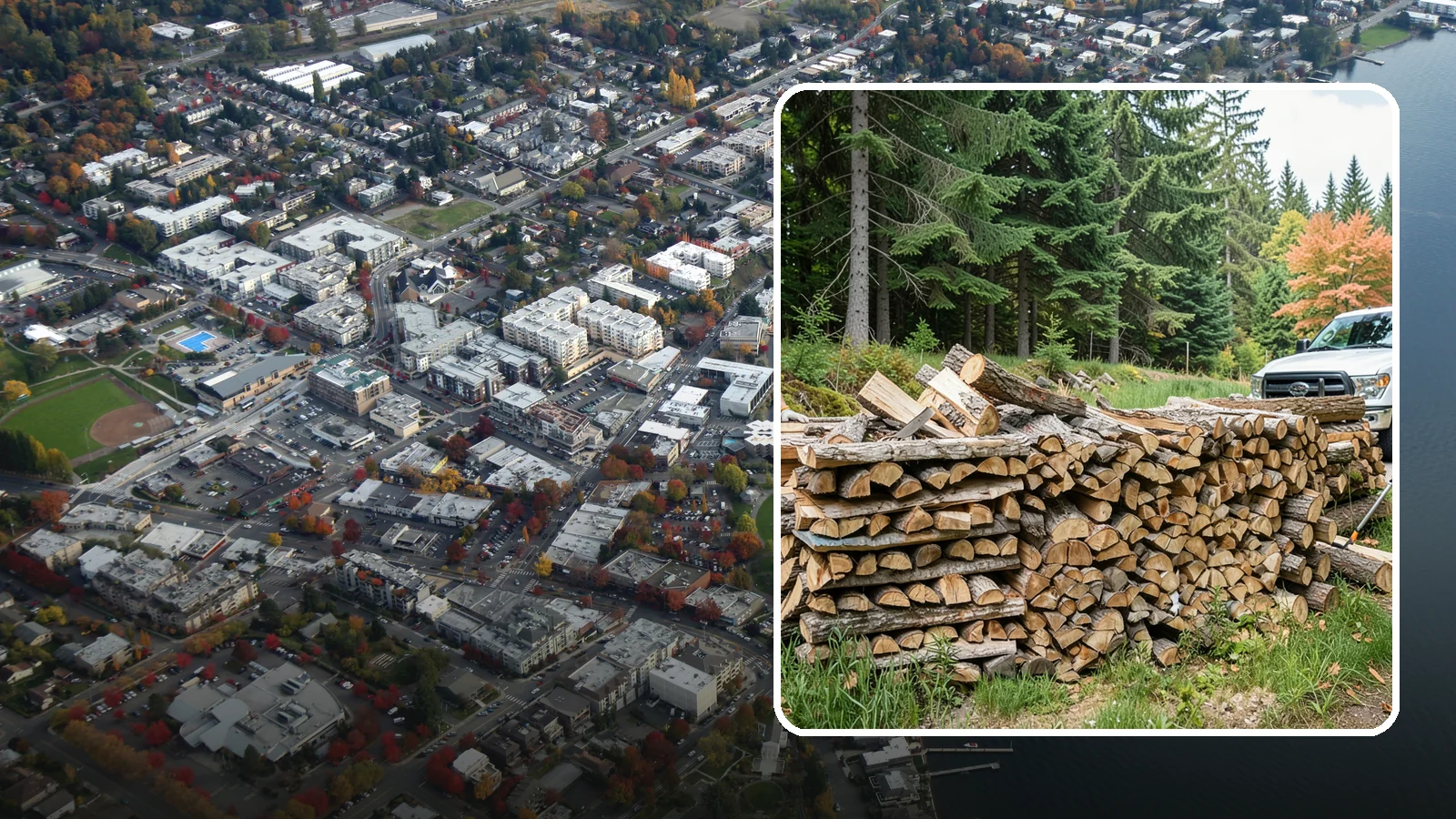 Premium Mixed Firewood in Kirkland, King County, WA - Our premium mixed firewood balances fast-lighting and long-burning wood in one carefully dried load for versatile, all-purpose...