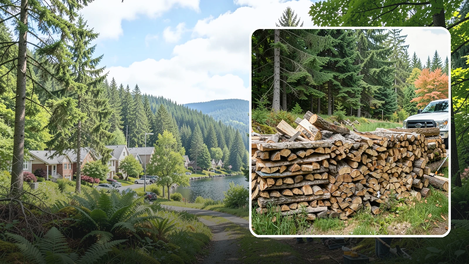 Premium Mixed Firewood in Lake Forest Park, King County, WA - Our premium mixed firewood balances fast-lighting and long-burning wood in one carefully dried load for versatile, all-purpose...