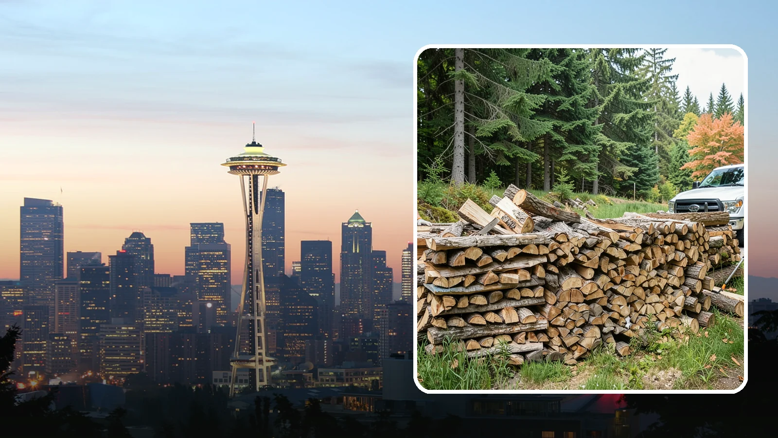 Premium Mixed Firewood in Seattle, King County, WA - Our premium mixed firewood balances fast-lighting and long-burning wood in one carefully dried load for versatile, all-purpose...