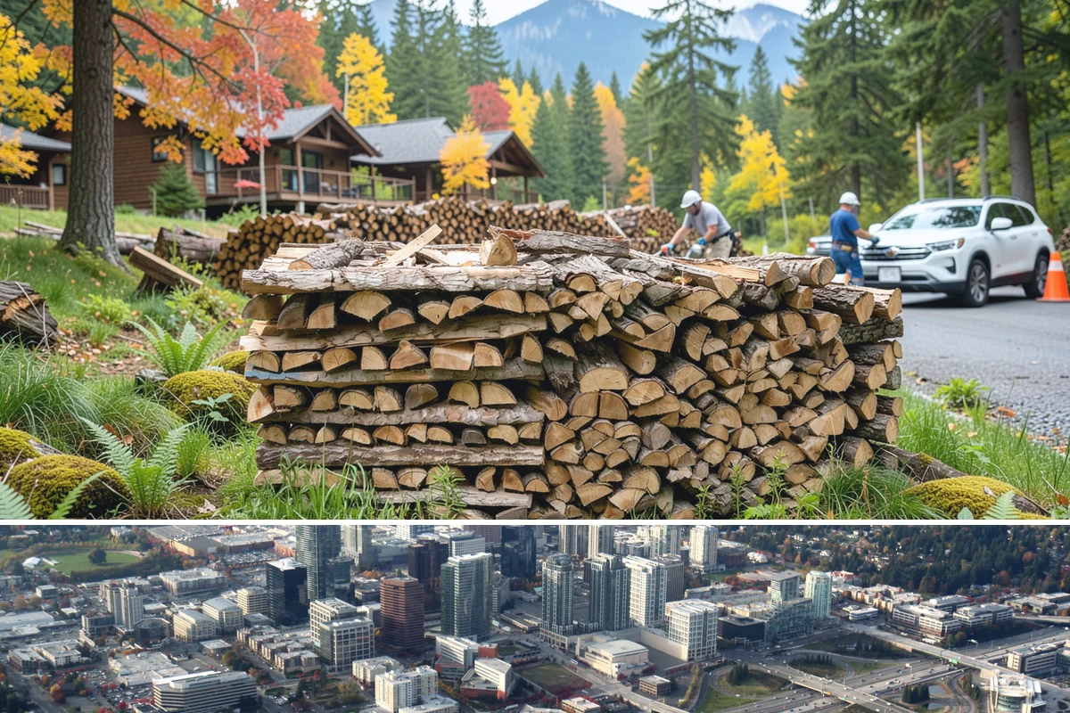 Premium Pizza Wood in Bellevue, King County, WA - Available year-round, though ordering ahead of summer entertaining season ensures the best supply.