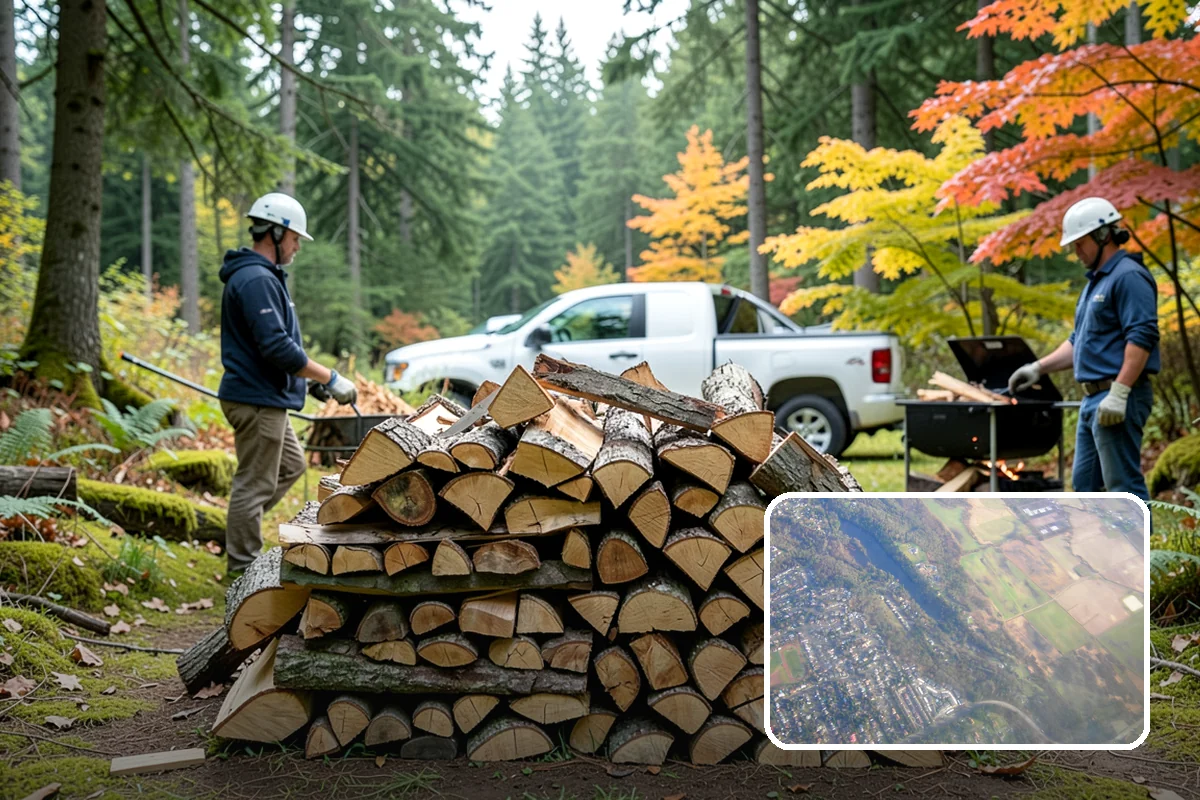 Quarter Cord Firewood in Algona, King County, WA - A manageable amount that does not overwhelm your yard