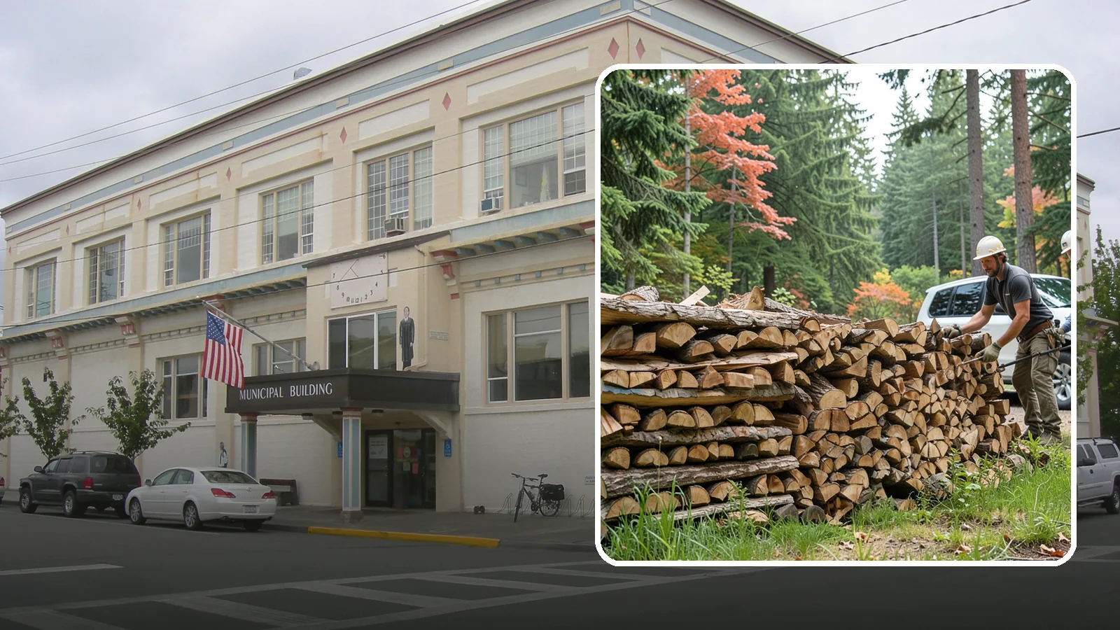 Quarter Cord Firewood in Anacortes, Skagit County, WA - A quarter cord of seasoned firewood, a right-sized supply for light or occasional home burning.