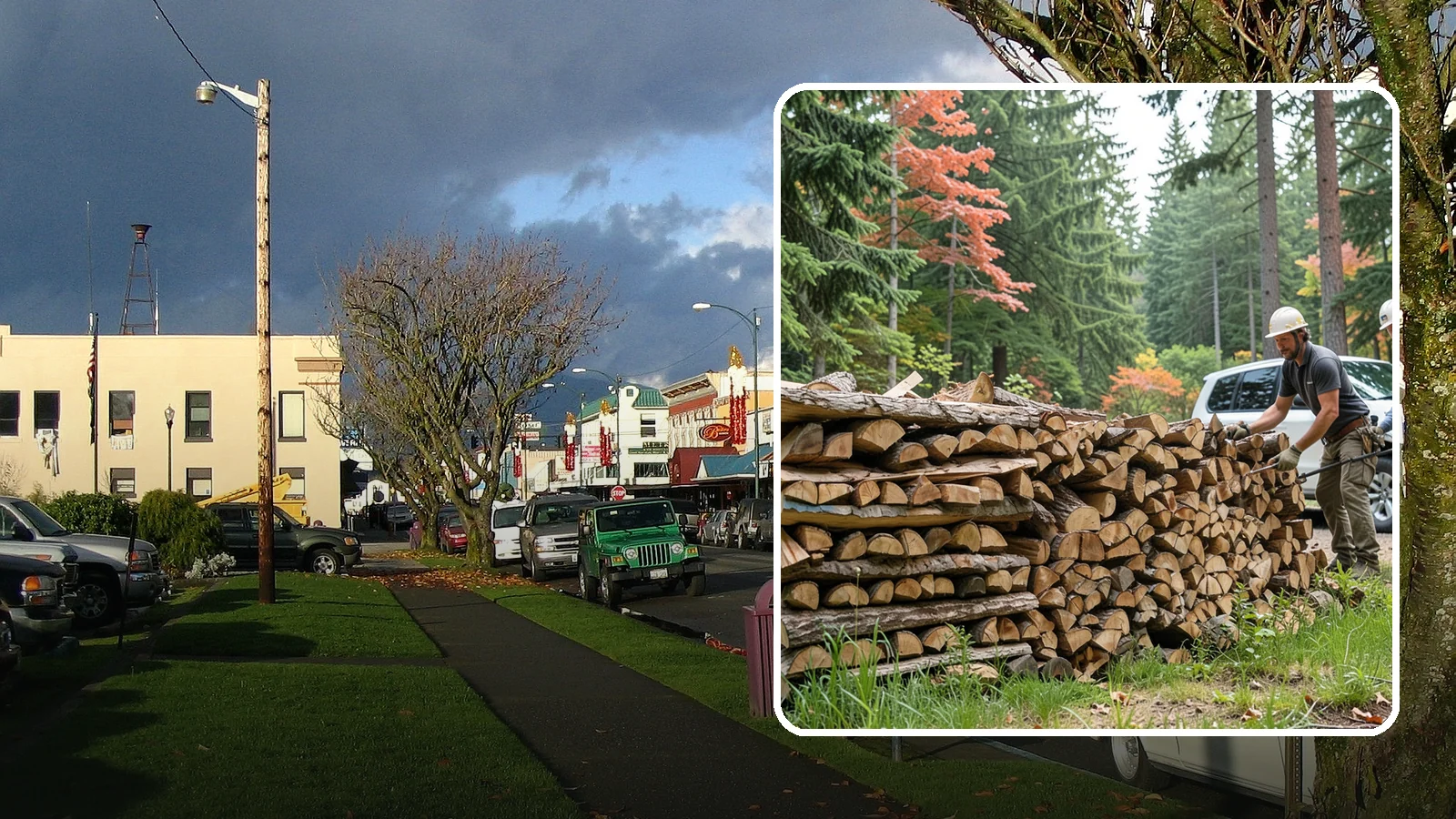 Quarter Cord Firewood in Arlington, Snohomish County, WA - A quarter cord of seasoned firewood, a right-sized supply for light or occasional home burning.