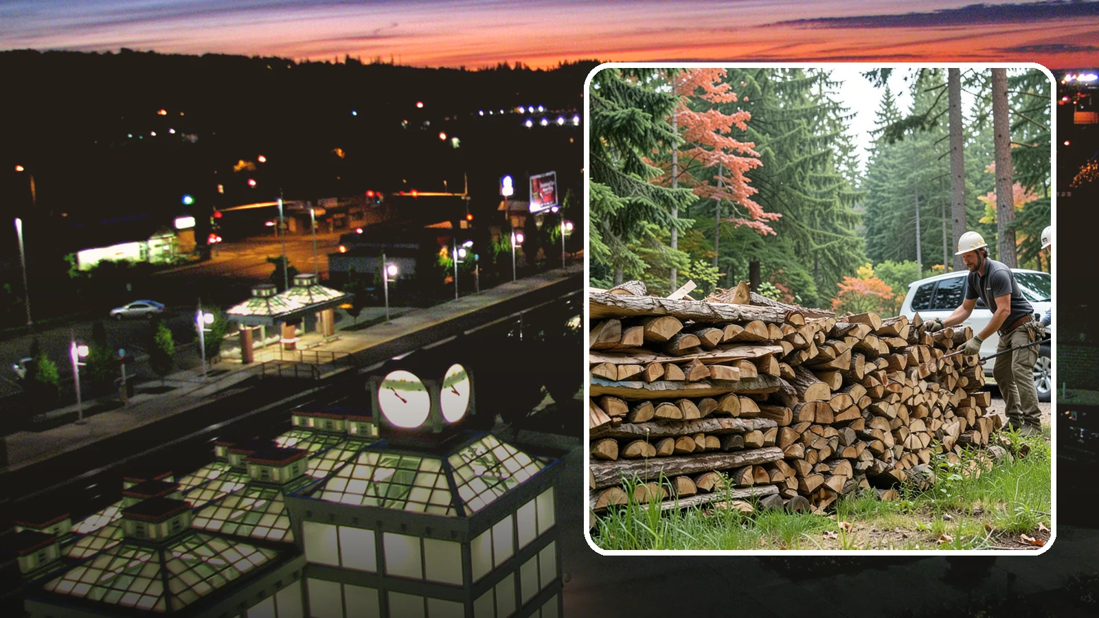 Quarter Cord Firewood in Auburn, King County, WA - A quarter cord of seasoned firewood, a right-sized supply for light or occasional home burning.