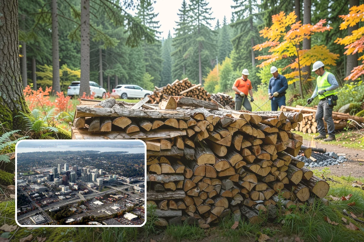 Quarter Cord Firewood in Bellevue, King County, WA - A manageable amount that does not overwhelm your yard