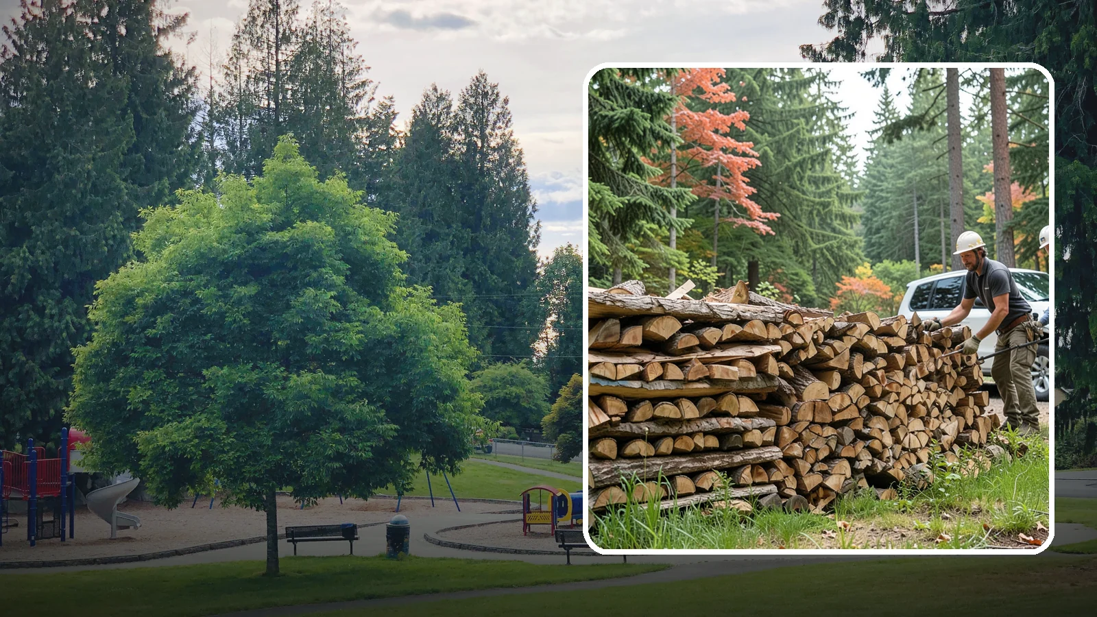 Quarter Cord Firewood in Bonney Lake, Pierce County, WA - A quarter cord of seasoned firewood, a right-sized supply for light or occasional home burning.