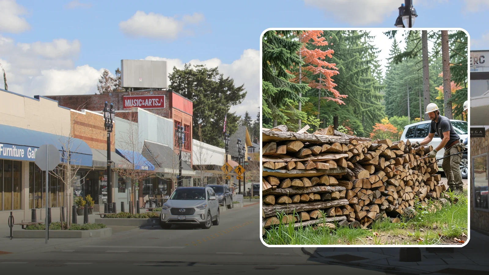 Quarter Cord Firewood in Bothell, King County, WA - A quarter cord of seasoned firewood, a right-sized supply for light or occasional home burning.