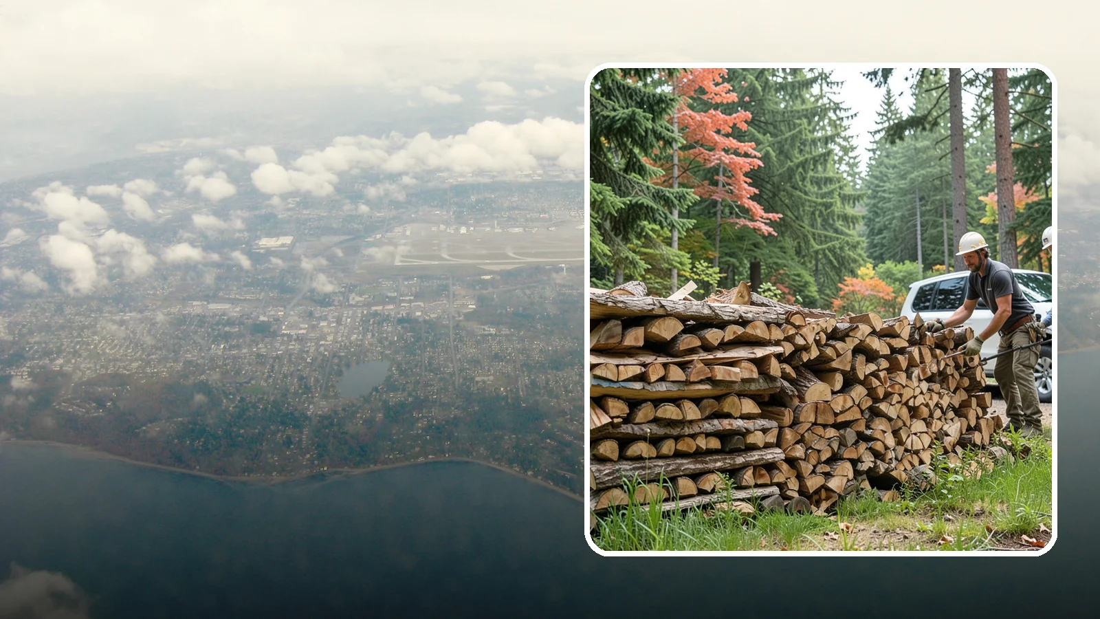 Quarter Cord Firewood in Burien, King County, WA - A quarter cord of seasoned firewood, a right-sized supply for light or occasional home burning.