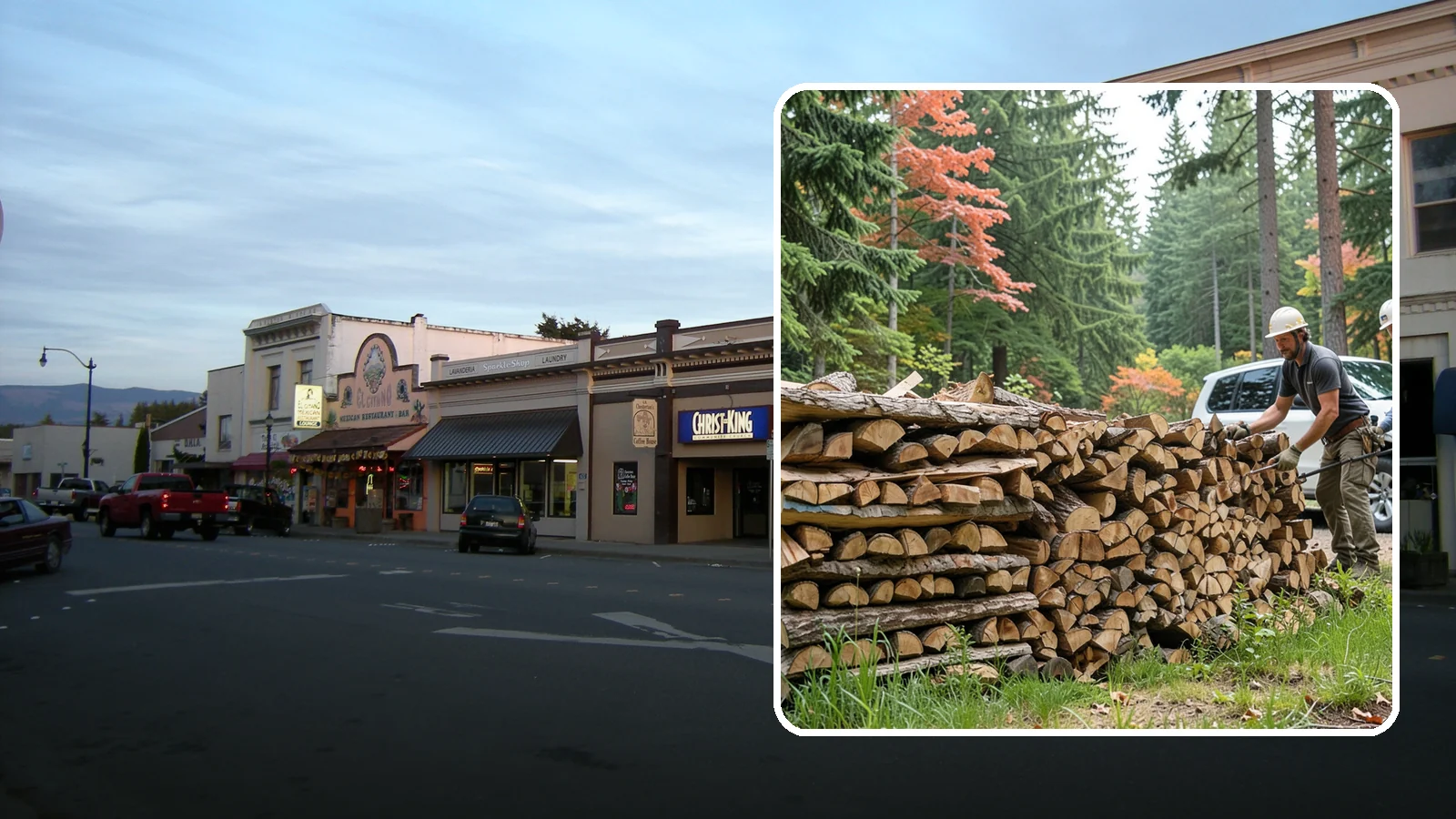 Quarter Cord Firewood in Burlington, Skagit County, WA - A quarter cord of seasoned firewood, a right-sized supply for light or occasional home burning.