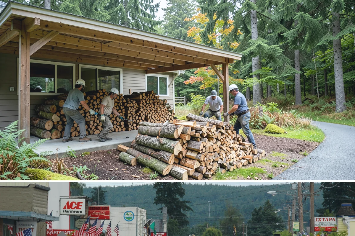 Quarter Cord Firewood in Carnation, King County, WA - Order in early fall to have a light supply seasoned and ready before the first cold snap.