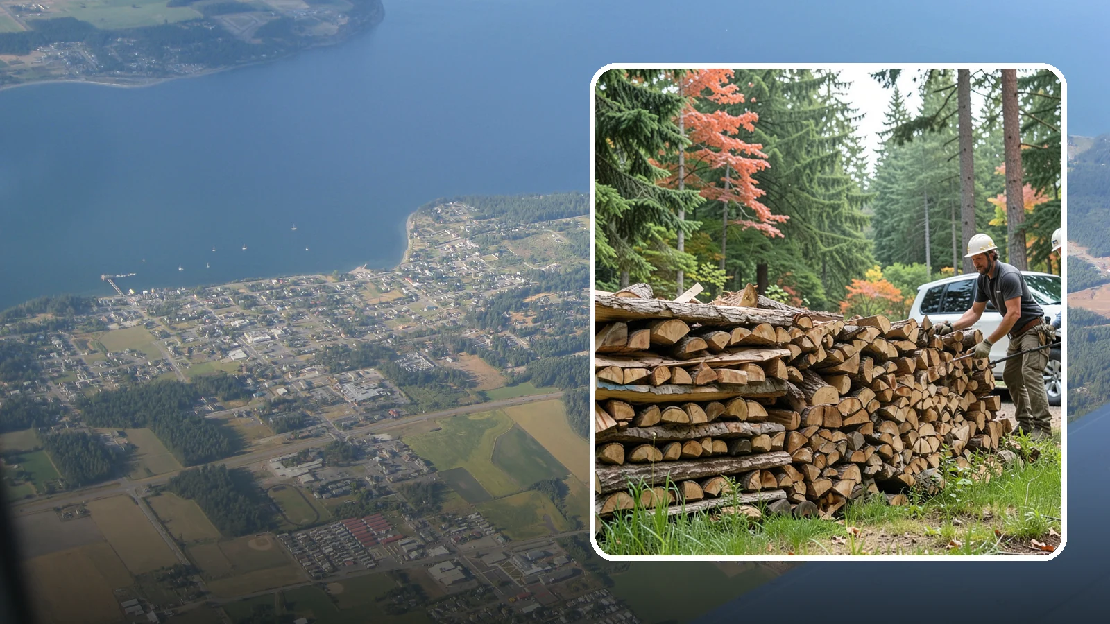 Quarter Cord Firewood in Coupeville, Island County, WA - A quarter cord of seasoned firewood, a right-sized supply for light or occasional home burning.