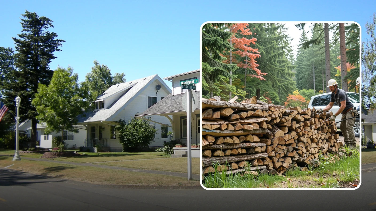 Quarter Cord Firewood in DuPont, Pierce County, WA - A quarter cord of seasoned firewood, a right-sized supply for light or occasional home burning.