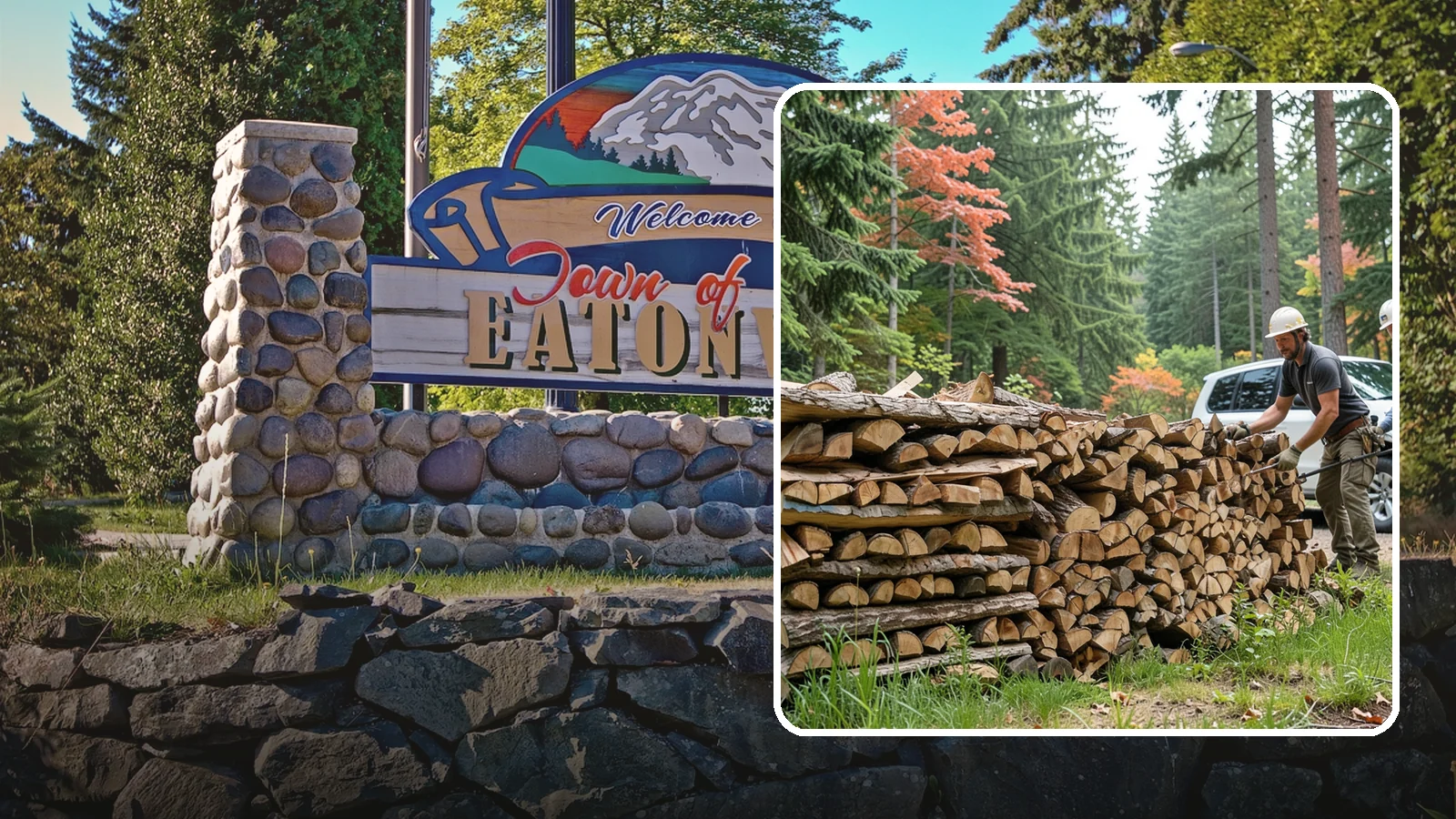 Quarter Cord Firewood in Eatonville, WA - A quarter cord of seasoned firewood, a right-sized supply for light or occasional home burning.