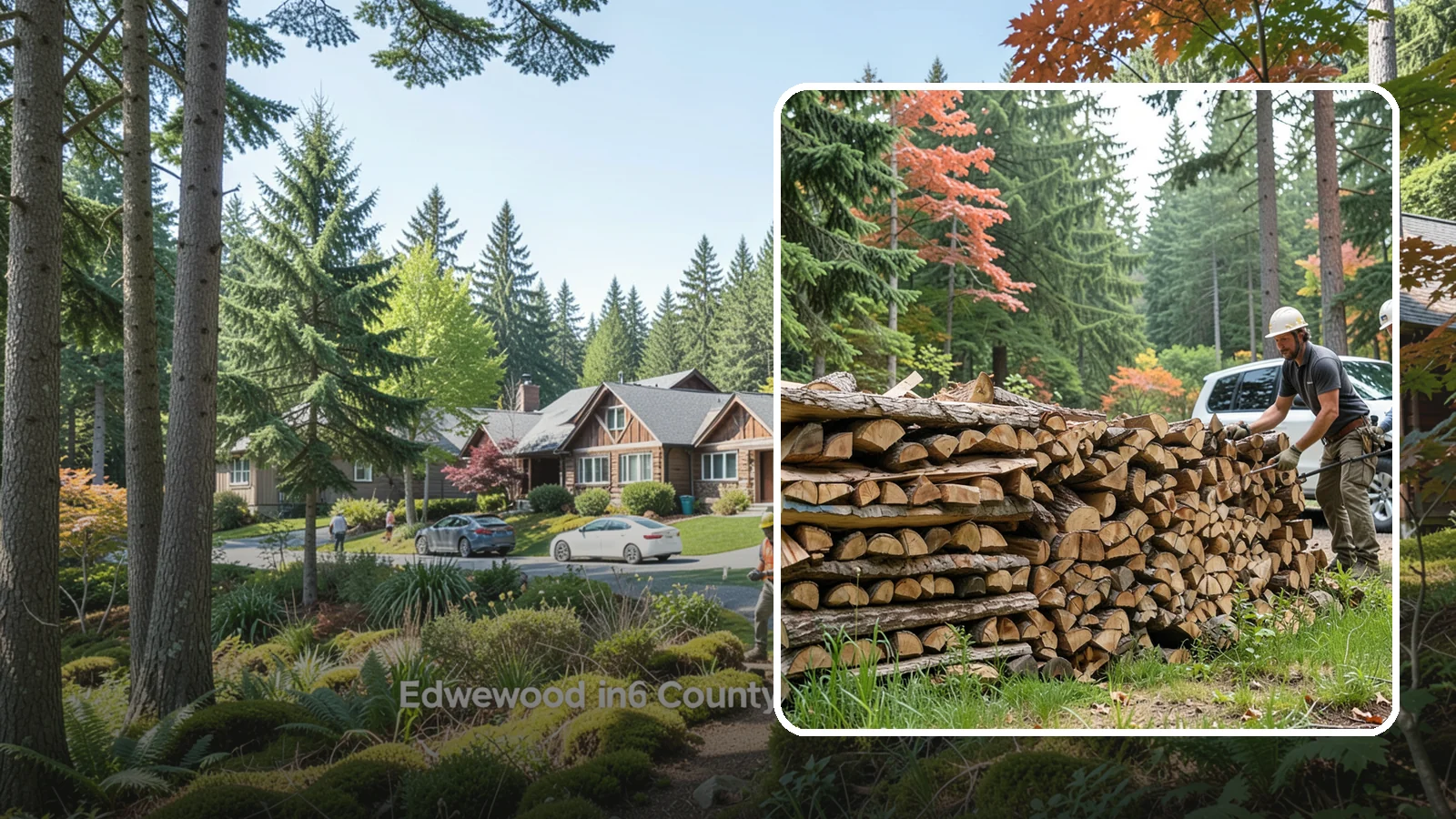 Quarter Cord Firewood in Edgewood, Pierce County, WA - A quarter cord of seasoned firewood, a right-sized supply for light or occasional home burning.
