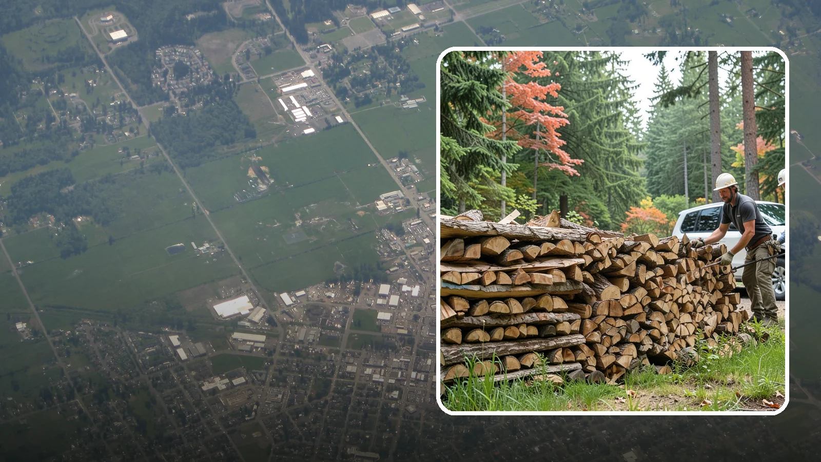 Quarter Cord Firewood in Enumclaw, King County, WA - A quarter cord of seasoned firewood, a right-sized supply for light or occasional home burning.