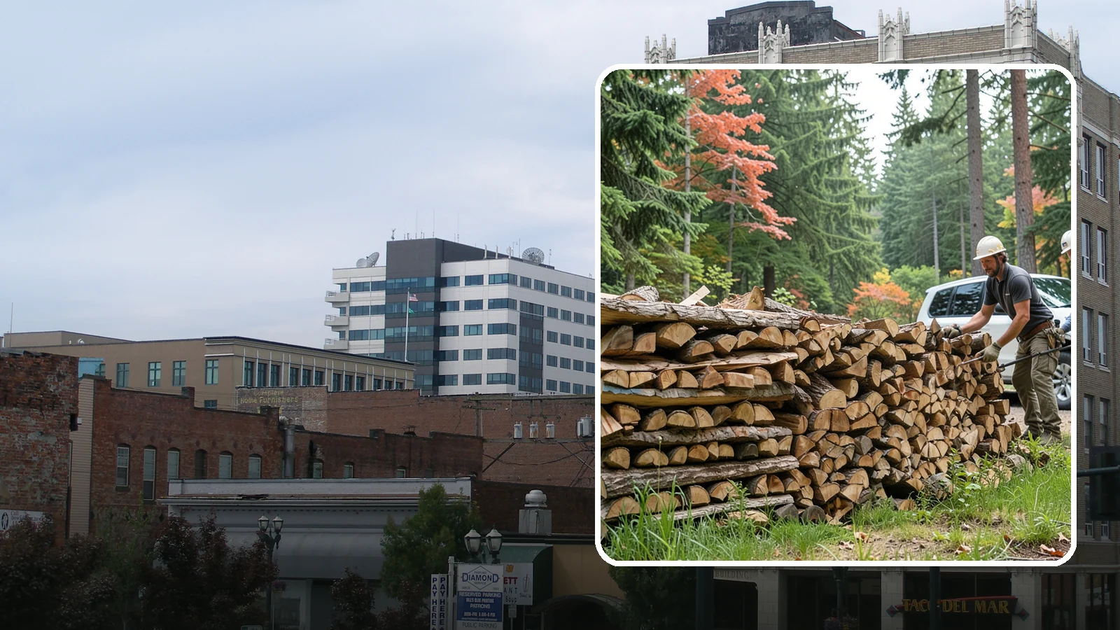 Quarter Cord Firewood in Everett, Snohomish County, WA - A quarter cord of seasoned firewood, a right-sized supply for light or occasional home burning.