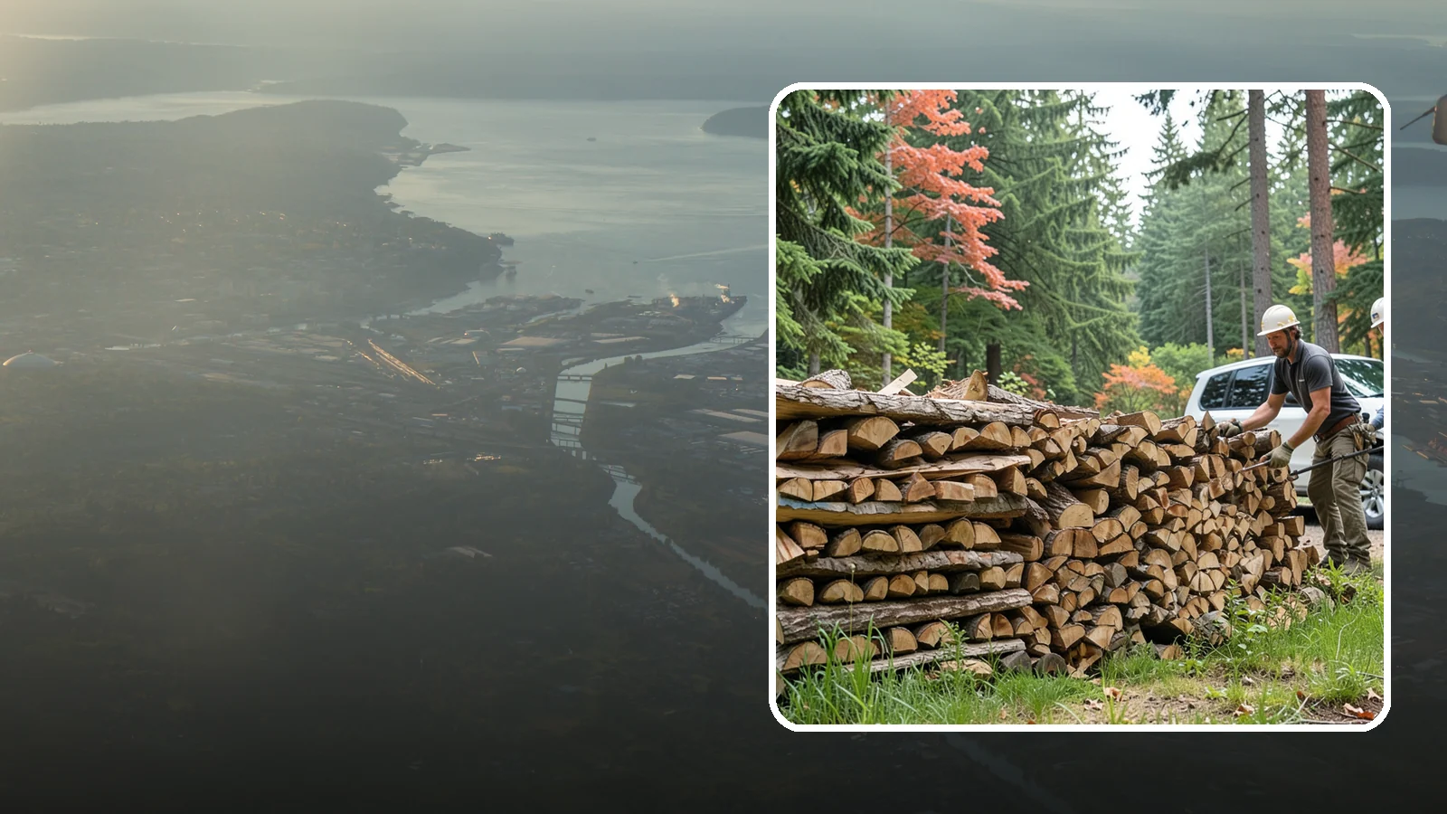 Quarter Cord Firewood in Fife, Pierce County, WA - A quarter cord of seasoned firewood, a right-sized supply for light or occasional home burning.