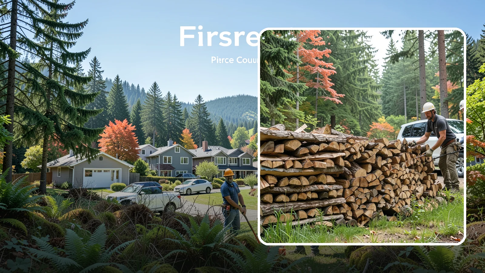 Quarter Cord Firewood in Fircrest, Pierce County, WA - A quarter cord of seasoned firewood, a right-sized supply for light or occasional home burning.