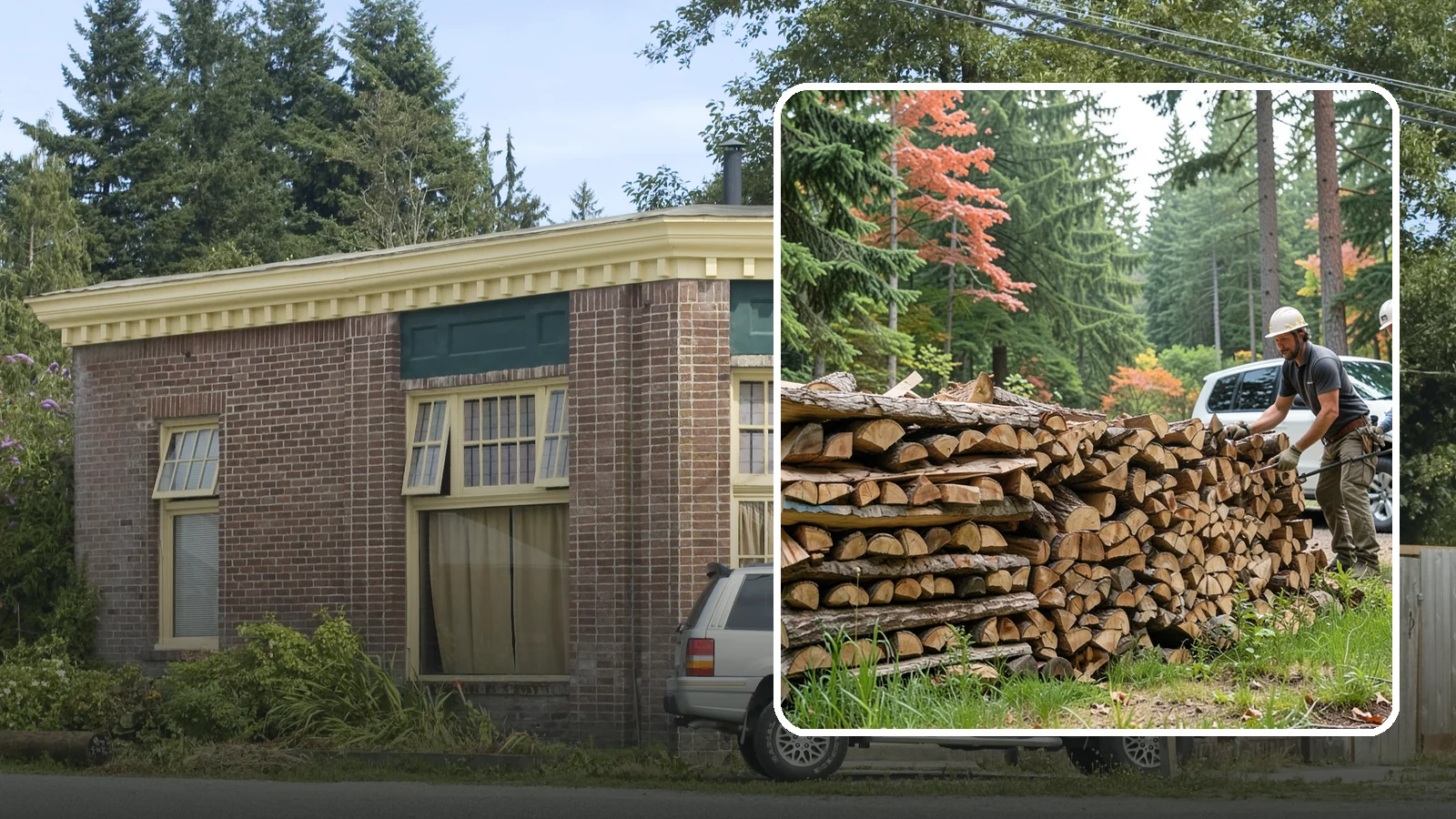 Quarter Cord Firewood in Hamilton, Skagit County, WA - A quarter cord of seasoned firewood, a right-sized supply for light or occasional home burning.